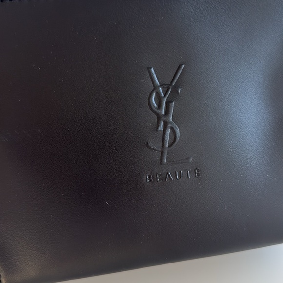 Yves Saint Laurent Dark Leather Toiletry Bag - Picture 2 of 5